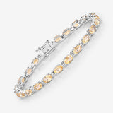 9.03 Carat Genuine Citrine .925 Sterling Silver Bracelet