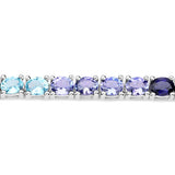 12.04 Carat Genuine Multi Stone .925 Sterling Silver Bracelet