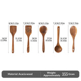 Spatula Soup Ladle And Wooden Turner Set In Teak