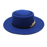 Retro AutumnWinter Wide-Brimmed Wool Jazz Hat