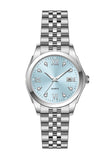BESTKANG Womens Bracelet Watch Stainless Steel Quartz Watch Luminous Waterproof Watch Business Watches for Women (Blue)