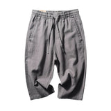 Casual Cool Breathable Cotton Linen Capri Pants