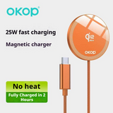 KP-325 Best-Selling 25W High-Power Magnetic Wireless Fast Charger Qi2 Compatible Low-Temperature Ultra-Slim Design For IPhon