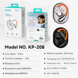 KP-208 Factory Hot Seller OWS Open Ear Bluetooth Headphones Long Battery Life HD Digital Battery Display Ear-Hook Design In Stock