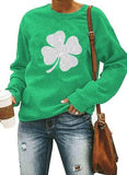 Womens Printed Long Sleeve Pullover Top