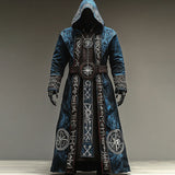 Abstract Long-sleeved Cape Coat For Casual Men's Cardigan