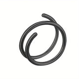 Stainless Steel Double Helix Nose Ring – 14K Gold Plated Hot Style Piercing Jewelry for Women