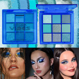Waterproof Sweat-proof Nine Colors Blue Enchantress Eye Shadow Plate