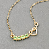 0.28 Carat Genuine Peridot .925 Sterling Silver Necklace