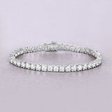 10.00 Carat Lab Grown Diamond 14K White Gold Bracelet