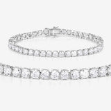10.00 Carat Lab Grown Diamond 14K White Gold Bracelet