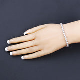 10.00 Carat Lab Grown Diamond 14K White Gold Bracelet