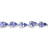 9.25 Carat Genuine Tanzanite .925 Sterling Silver Bracelet