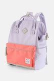 Himawari Contrast Waterproof Backpack Bag with External USB Port
