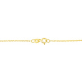 10K Yellow Gold 1/4 cttw Prong Set Round-Cut Diamond Open Heart 18" Pendant Necklace (K-L Color, I1-I2 Clarity)