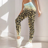 Rosed-print Leggings For Casual Wear In European And American Styles