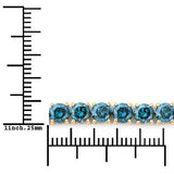 13.07 Carat Genuine Blue Diamond 14K Yellow Gold Bracelet