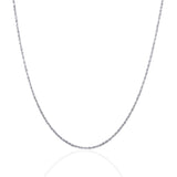 10k White Gold Solid Diamond Cut Rope Chain 1.4mm