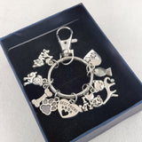 Dog Bones Cat Fish Footprints Dog's Paw Best Friend Pet Key Ring