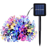 Outdoor Waterproof Christmas Outfit Courtyard Solar LED Cherry Blossom Lighting Chain