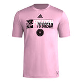 adidas Mens Size CF Short Sleeve Pre-Game T-Shirt True Pink/Club Inter De Futbol Miami XX-Large Tall