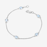 1.80 Carat Genuine Blue Topaz .925 Sterling Silver Bracelet