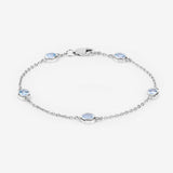 1.80 Carat Genuine Blue Topaz .925 Sterling Silver Bracelet