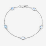 1.80 Carat Genuine Blue Topaz .925 Sterling Silver Bracelet
