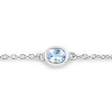 1.80 Carat Genuine Blue Topaz .925 Sterling Silver Bracelet