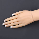 0.45 Carat Genuine Morganite .925 Sterling Silver Bracelet