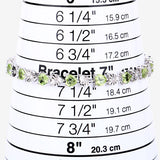 6.74 Carat Genuine Peridot and White Diamond .925 Sterling Silver Bracelet