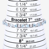 11.10 Carat Genuine Blue Topaz and White Diamond .925 Sterling Silver Bracelet
