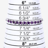 2.64 Carat Genuine Amethyst .925 Sterling Silver Bracelet