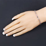 0.88 Carat Genuine Multi Sapphire .925 Sterling Silver Bracelet