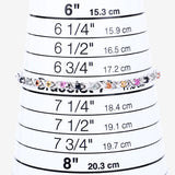 0.88 Carat Genuine Multi Sapphire .925 Sterling Silver Bracelet
