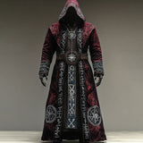 Abstract Long-sleeved Cape Coat For Casual Men's Cardigan