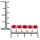 9.18 Carat Genuine Ruby 10K Yellow Gold Bracelet