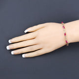 5.00 Carat Genuine Ruby 10K Yellow Gold Bracelet