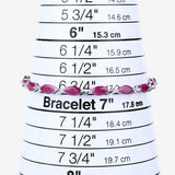 8.00 Carat Genuine Ruby 10K White Gold Bracelet