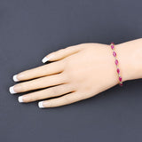 8.00 Carat Genuine Ruby 10K Yellow Gold Bracelet