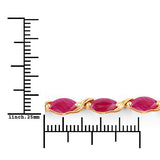 8.00 Carat Genuine Ruby 10K Yellow Gold Bracelet