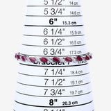 7.78 Carat Genuine Ruby and White Diamond 10K White Gold Bracelet