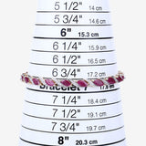7.78 Carat Genuine Ruby and White Diamond 10K Yellow Gold Bracelet