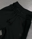 Trendy Double-waist Five-pointed Star Embroidery Couple Simple Casual Fake Two-piece Wide-leg Sweatpants