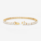 7.00 Carat Lab Grown Diamond 14K Yellow Gold Bracelet