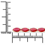 9.50 Carat Genuine Ruby 14K Yellow Gold Bracelet
