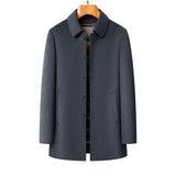 Middle-aged Men's Lapel Double-sided Woolen Coat
