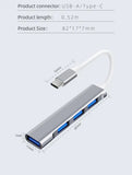 USB-C Type C to USB 3.0 4 Port Hub Splitter For PC Mac Phone MacBook Pro iPad