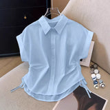 New Stylish Elegant Womens Waist-cinching Shirt For Everyday Commuting