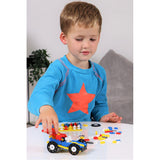 Plus Plus Construction Toy - 200 Piece Colorful Building Blocks Set, Reusable & Travel-Friendly, Made in Denmark
